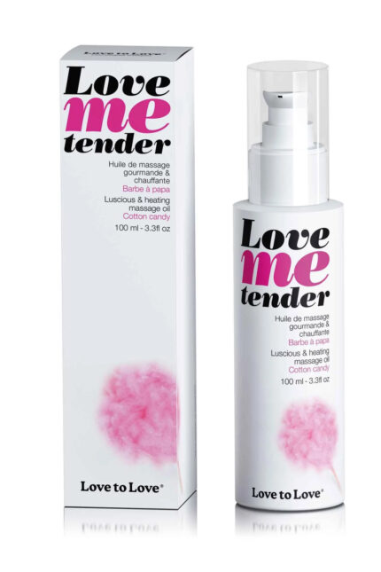 Масажна олія з ароматом солодкої вати 100 МЛ Love to Love Cosmeto в упаковці